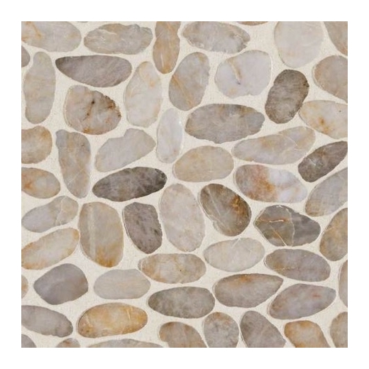 Stone Creamy Sand River Pebble Mosaic DA06