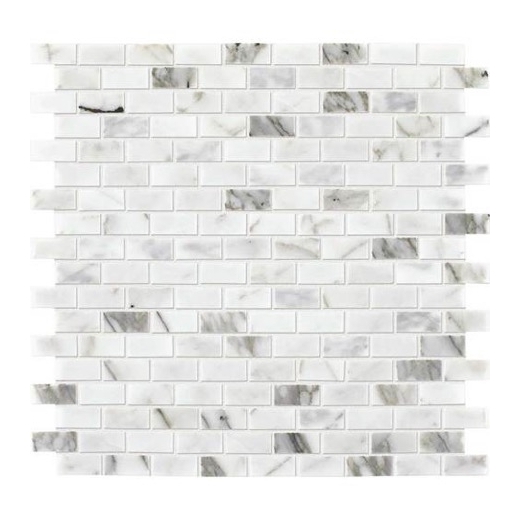 Marble Venetian Calacatta 1/2x1 Brick Joint Mosaic Polished M474