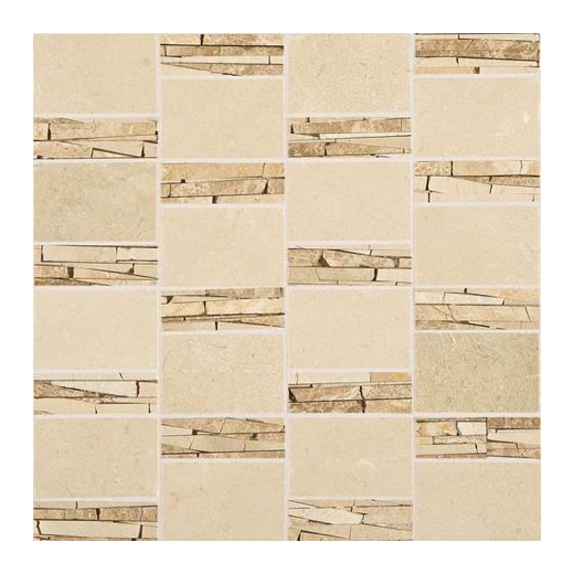 Marble Crema Marfil Classico Abstract Polished Mosaic M722