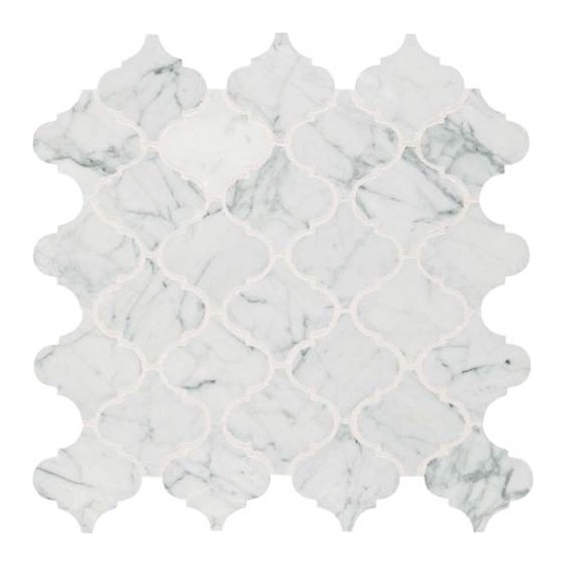 Marble Carrara White 3x3 Baroque Arabesque Mosaic M701