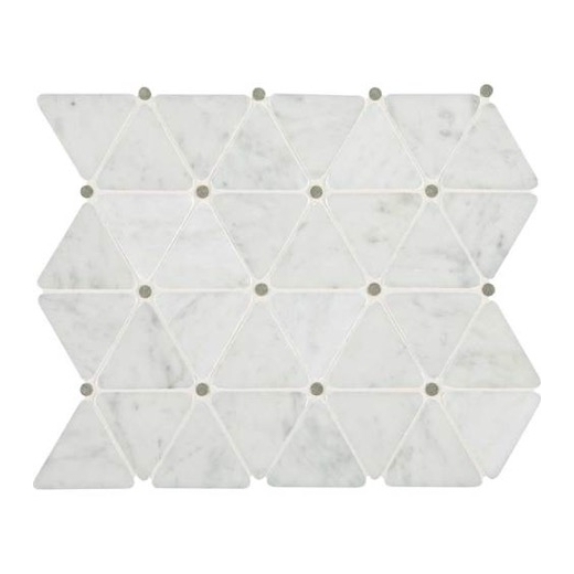 Marble Carrara White Triangle Polished Mosaic M701