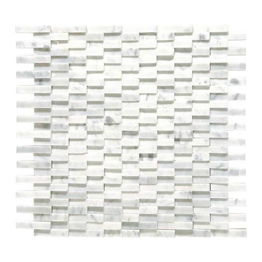 Marble Carrara White Cladding Polished 3D Mosaic M701