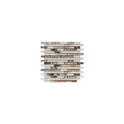 Merola Vetro Marmi Shell White Interlocking Tile G-272