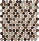 Osprey Ball CRM477 Crushed Penny Round Mosaic Tile
