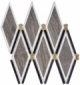Versacci Glam GNT506 Wood Look Metallic Mosaic Tile