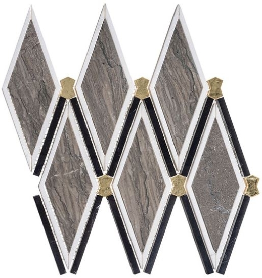 Versacci Glam GNT506 Wood Look Metallic Mosaic Tile