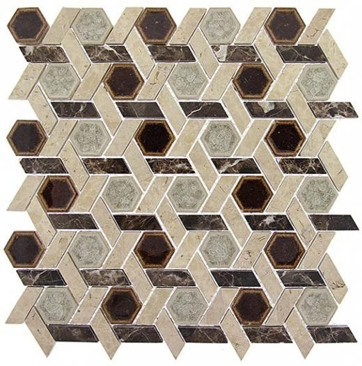 Tile Tranquil Hexagon Temple Inspiration TS956