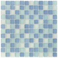 Soho Studio Beach Glass Series Surf 1x1 Frosted Glass Tile