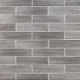 Kayoki Plica Dark Gray 2x9 Clay Subway Tile