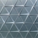 NewBev Triangles Slate Geometric Glass Tile