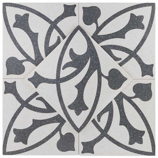 Novel Erte Blanco 9x9 Porcelain Moroccan Tile