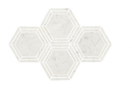 Marble Carrara White 6 Hexagon Polished Mosaic M701