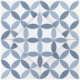 Hampton Floor Deco Steel Blue 8x8 Moroccan Tile TLHRGHMPDCSB8X8