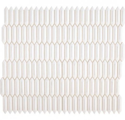 Daltile RV13 Revalia Picket Calming White Hexagon Ceramic Tile