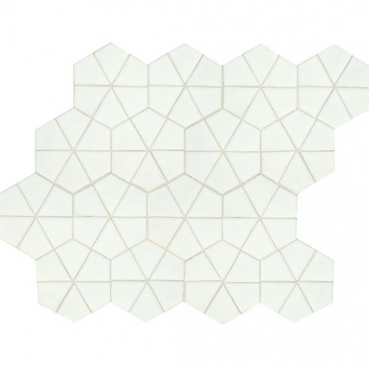 Daltile RV16 Revalia Kaleidoscope White 6" Hexagon Tile