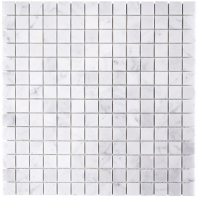 White Carrara 3/4x3/4 Squares Marble Tile by Soho Studio 3/4SQWTCR