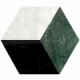 Pari Verde- Nero, Dark Green and Carrara Polished Hexagon Tile PARIVERDE