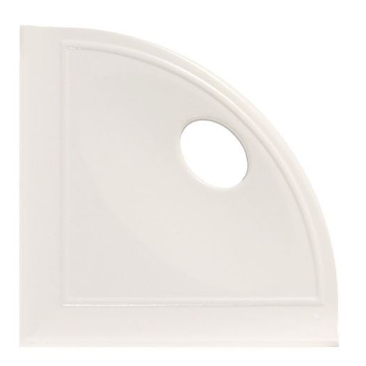 Daltile White Gloss 5" Corner Shelf with Flat Back