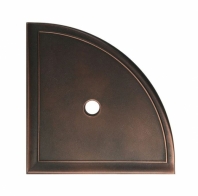 Daltile Oil Rubbed Bronze 9" Large Corner Shelf with Flat Back