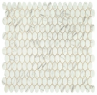 Statuette Venetian White Oval Mosaic Tile