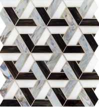 Vivify Midnight Dream Stained Glass Mosaic Tile
