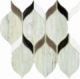 Fonte Pier White Blend Double Leaf Mosaic Tile