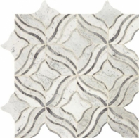 Lavaliere Carrara White Bardiglio Mosaic Tile LV23