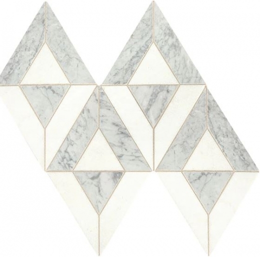 Lavaliere Carrara White Thassos Mosaic Tile LV24