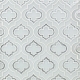 Mosaic Jet Emblem White w/ Silver Line Arabesque Tile by Soho Studio MJEMBFSUPSLVDST
