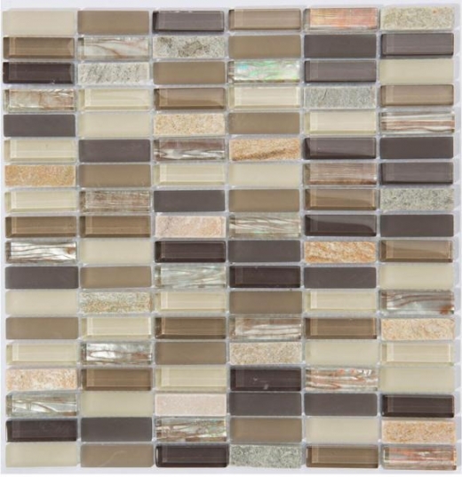 Arvex Glass & Stone 0.6x2 Mosaic Tile ARMOPEFFKCR1