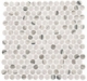 Pixels Dusted Ash Beige Wood Look Penny Round Tile PX781