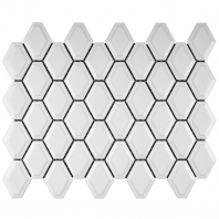 3D Diamond White Porcelain Mosaic Tile JBTPM7