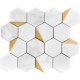 Natural Bianco Orion 3" Hexagon