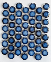 MGI Tiles Blue Faded Pennyround Mosaic