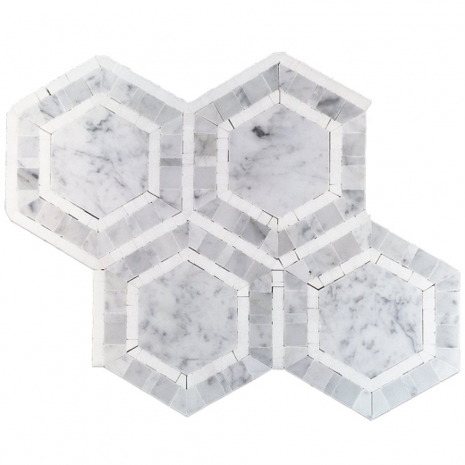 Metrology Thassos Hexagon Tile by Soho Studio METGTHSCARTHS