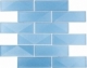 Pyradime Viva Calypso Textured Blue Subway Tile PYD3702