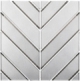 Slidorian Lily White Metallic Chevron Tile SDR8101