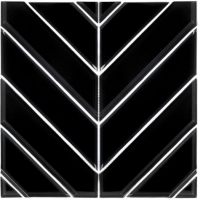 Slidorian Midnight Arrow Black Chevron Tile SDR8105