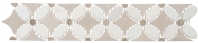 Tile Flower Listello Thassos White Emp.Light Crema Marfil FS-730L