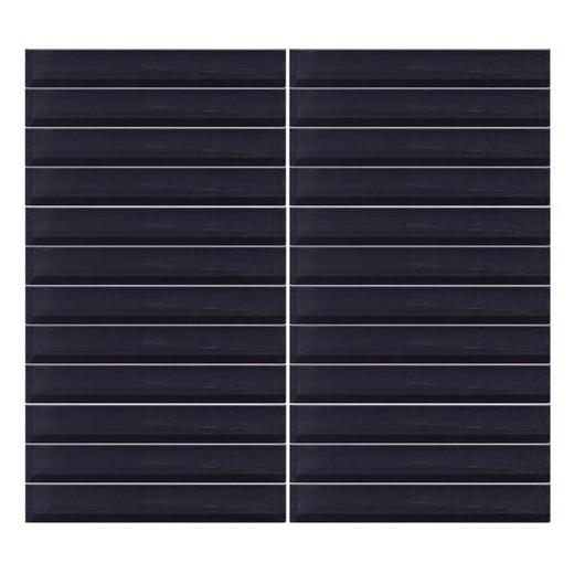 Color Wave Tile Midnight Black 1 x 6 Straight-Joint CW20