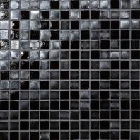 Daltile Glass Horizons Tile Black Sand Mosaic GH09