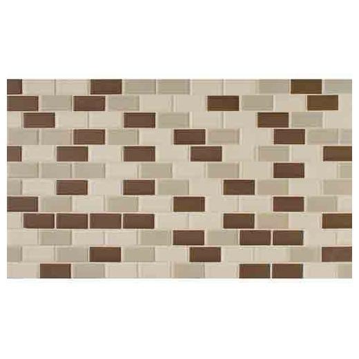 Keystones Tile Chocolate 2x1 Brick-Work Mosaic DK13