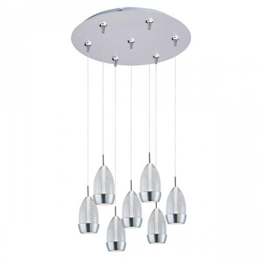 Luxe 7-Light LED RapidJack Pendant and Canopy-E93752-91SN