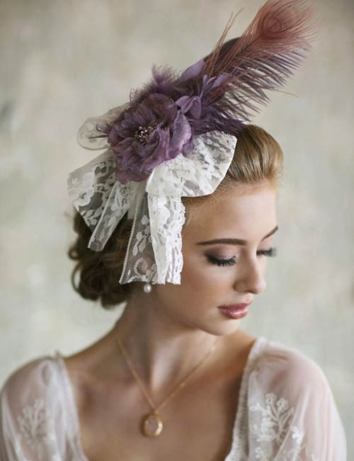 lilac-and-lavender-wedding-headpiece