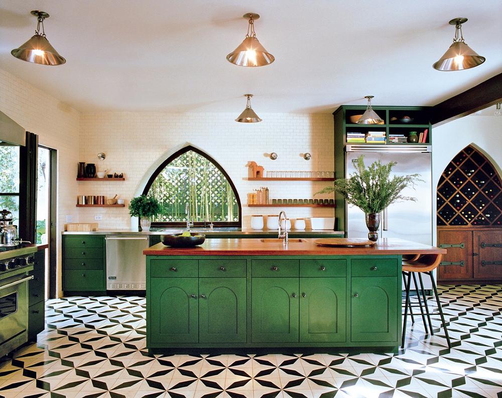 trendy-green-kitchen-island-design
